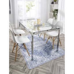 Origins My Washable Blue and Off White Garda Rug 80 x 150cm - Origins Rugs - Wilko - thumbnail 3