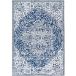 Origins My Washable Blue and Off White Garda Rug 80 x 150cm - Origins Rugs - Wilko - thumbnail 1