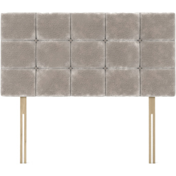 Bedmaster Pearl Super King Size Silver Chenille Squared Headboard - Wilko - thumbnail 3