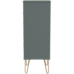 Crowndale 5 Drawer Reed Green Chest of Drawers Ready Assembled - Wilko - thumbnail 5