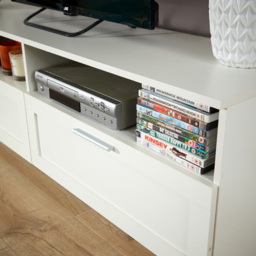 Home Source Latham 2 Drawer 2 Shelf White Gloss Finish TV Unit - Size: 45 x 140 x 35cm - Wilko - thumbnail 5