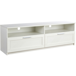Home Source Latham 2 Drawer 2 Shelf White Gloss Finish TV Unit - Size: 45 x 140 x 35cm - Wilko - thumbnail 3