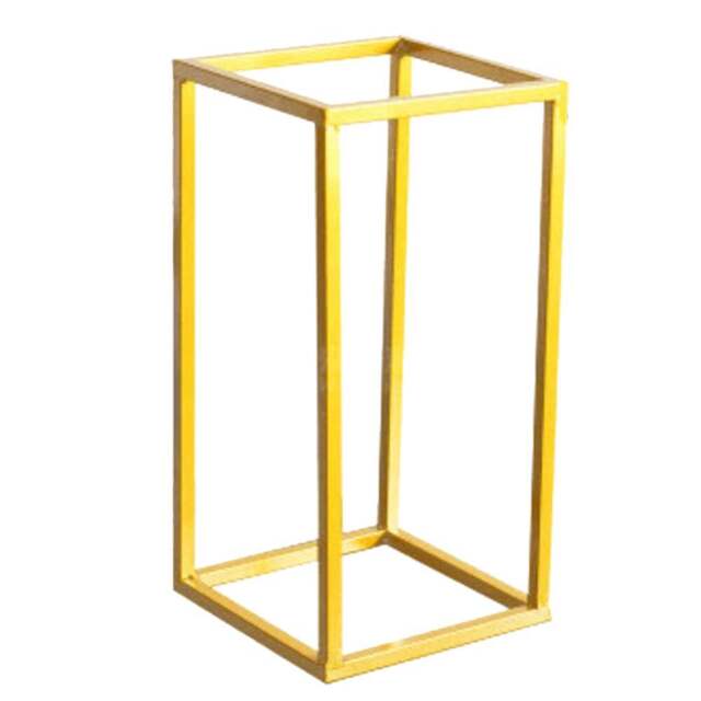 Living and Home Gold Rectangular Flower Stand Pedestal - Size: 25 x 25 x 60cm - Wilko - image 1