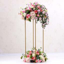 Living and Home Gold Rectangular Flower Stand Pedestal - Size: 25 x 25 x 60cm - Wilko - thumbnail 3