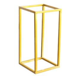 Living and Home Gold Rectangular Flower Stand Pedestal - Size: 25 x 25 x 60cm - Wilko - thumbnail 1