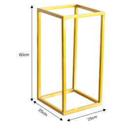Living and Home Gold Rectangular Flower Stand Pedestal - Size: 25 x 25 x 60cm - Wilko - thumbnail 7