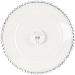"13"" Charger Plate with Metallic Rim - Silver - Wilko" - thumbnail 5