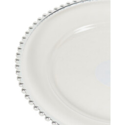 "13"" Charger Plate with Metallic Rim - Silver - Wilko" - thumbnail 4
