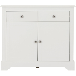 Seconique Stratford 2 Door 2 Drawer White Sideboard - Size: 80 x 93 x 38cm - Wilko - thumbnail 4