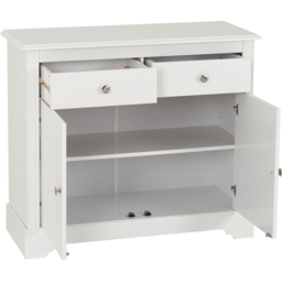 Seconique Stratford 2 Door 2 Drawer White Sideboard - Size: 80 x 93 x 38cm - Wilko - thumbnail 5
