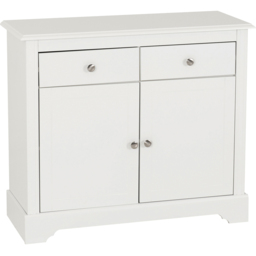Seconique Stratford 2 Door 2 Drawer White Sideboard - Size: 80 x 93 x 38cm - Wilko - thumbnail 3