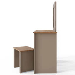 GFW Lancaster 3 Drawer Grey Dressing Table Set with Mirror - Size: 44 x 104 x 131cm - Wilko - thumbnail 6