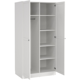 Furniture To Go Brande Double Door White Wardrobe - Size: 2 Door - Wilko - thumbnail 5