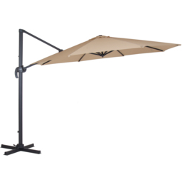 Charles Bentley Beige Extra Large Round Cantilever Parasol 3.5m - Size: 4m - Brown - Wilko - thumbnail 1