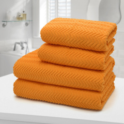 Velosso Moda Tangerine Hand Towel Set of 2 - Orange - Wilko - thumbnail 3