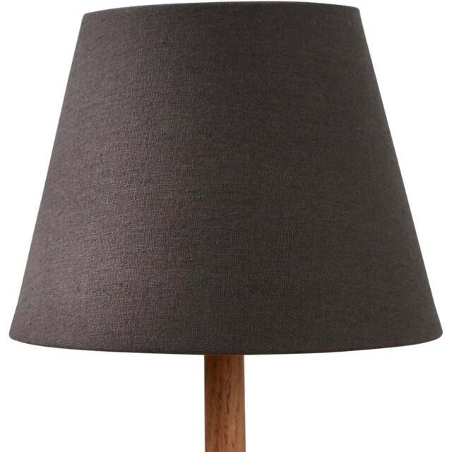 Lighting Collection Underwood Grey Linen Tapered Lamp Shade 20cm - Size: 62.5 x 21.5 x 21.5cm - Charcoal Grey - Wilko - image 1