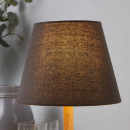 Lighting Collection Underwood Grey Linen Tapered Lamp Shade 20cm - Size: 62.5 x 21.5 x 21.5cm - Charcoal Grey - Wilko - thumbnail 3