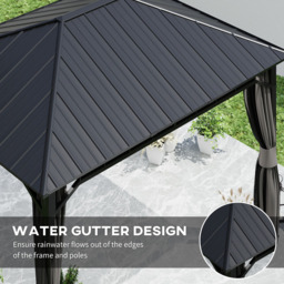 Outsunny 3 x 4m Galvanised Steel Gazebo with Sides - Grey - Wilko - thumbnail 6