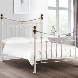 Julian Bowen Victoria King Size Stone White Bed - Wilko