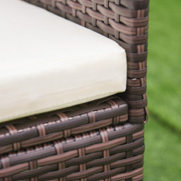 Outsunny Set of 4 Brown Rattan Garden Chair - Size: 4 Seater - Wilko - thumbnail 4