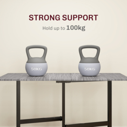 HOMCOM 6 Seater Grey Drop Leaf Mobile Dining Table - Wilko - thumbnail 7