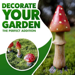 Marco Paul 8 Piece Red Mushroom Ornament - Size: 20 x 6 x 6cm - Wilko - thumbnail 5