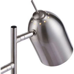 Teamson Home Mason Brushed Nickel Finish 2 Light Table Lamp - Size: 46.2 x 16.0 x 34.0cm - Brown - Wilko - thumbnail 5