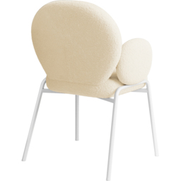 tectake Set of 2 Cream Boucle Padded Dining Chair - Wilko - thumbnail 6