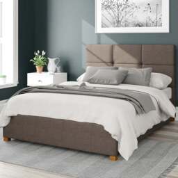 Aspire Caine King Size Slate Malham Weave Ottoman Bed - Grey - Aspire Beds - Wilko - thumbnail 1