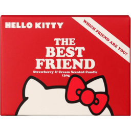 Hello Kitty The Best Friend Strawberry and Cream Scented Candle - Size: 9 x 9.5 x 9.5cm - White - Wilko - thumbnail 3