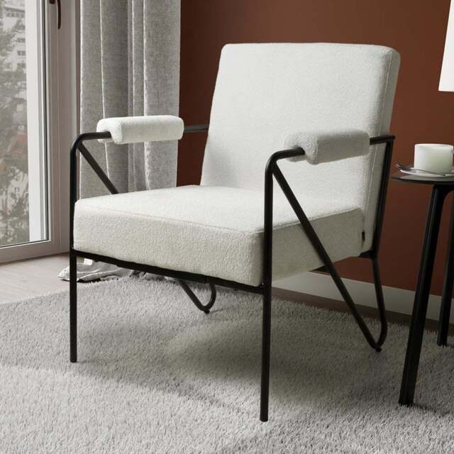Oslo Speckled Natural Armchair - Size: Single - Shankar - Wilko - image 1