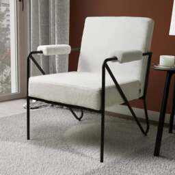 Oslo Speckled Natural Armchair - Size: Single - Shankar - Wilko