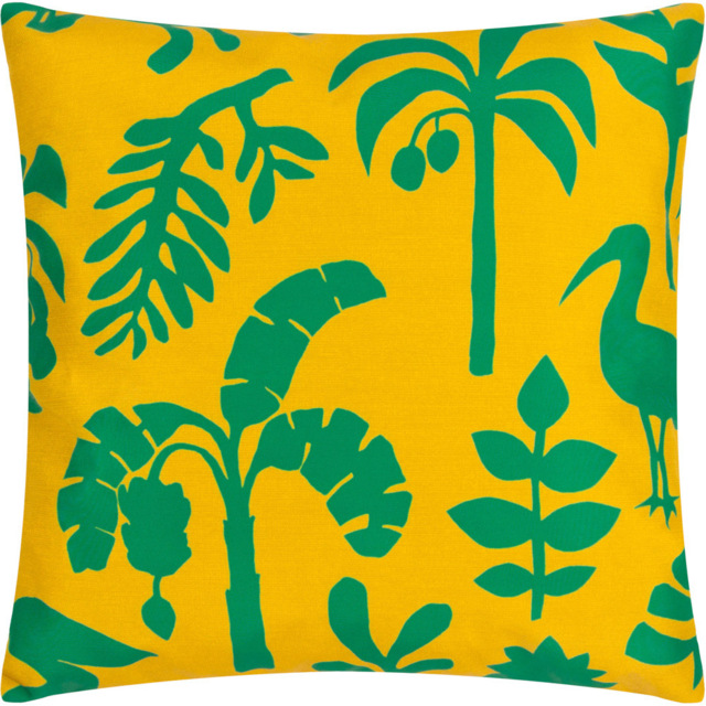 furn. Marula Teal Tropical Outdoor Reversible Cushion - Size: 43 x 43 x 10cm - Multi - Wilko - image 1