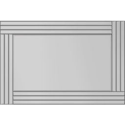 Oakley Triple Edge Bevelled All Glass Mirror 90 x 60cm - Black - MirrorOutlet - Wilko - thumbnail 4