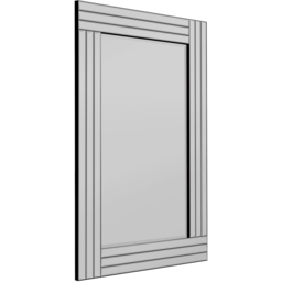 Oakley Triple Edge Bevelled All Glass Mirror 90 x 60cm - Black - MirrorOutlet - Wilko - thumbnail 5