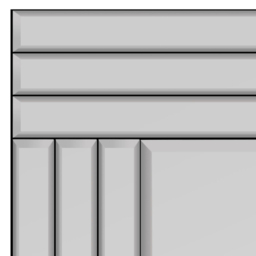 Oakley Triple Edge Bevelled All Glass Mirror 90 x 60cm - Black - MirrorOutlet - Wilko - thumbnail 6