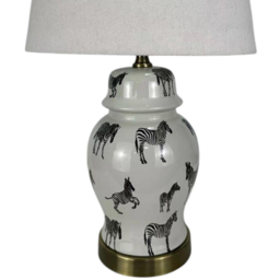 Acacia Home 41cm Large Floral Ceramic Table Lamp with Fabric Shade - Size: 40 x 18 x 18cm - Multi - Wilko - thumbnail 4
