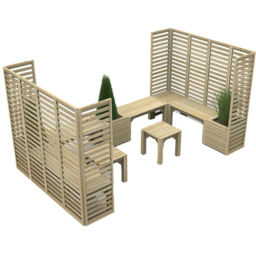 Forest Garden V5 Modular Seating Set - Size: 6 Seater - Brown - Wilko