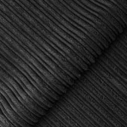 Luxor 5 Seater Black Jumbo Cord Full Back Right Hand L Shape Corner Sofa - Wilko - thumbnail 6