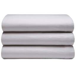 Serene King Size Grey Brushed Cotton Flat Bed Sheet - Wilko
