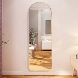 Living and Home Gold Arched Full Length Mirror 40 x 120cm - Size: 120 x 40cm - Wilko - thumbnail 3
