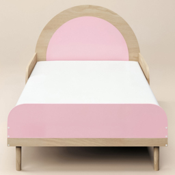 Flair Noah Single Oak and Pink Bed with Curved Headboard - Wilko - thumbnail 4