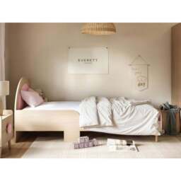 Flair Noah Single Oak and Pink Bed with Curved Headboard - Wilko - thumbnail 5