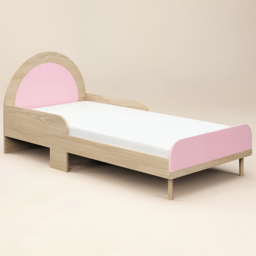 Flair Noah Single Oak and Pink Bed with Curved Headboard - Wilko - thumbnail 3