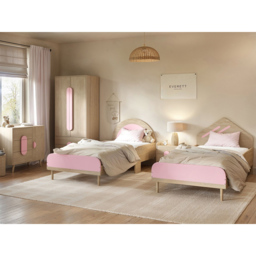 Flair Noah Single Oak and Pink Bed with Curved Headboard - Wilko - thumbnail 6