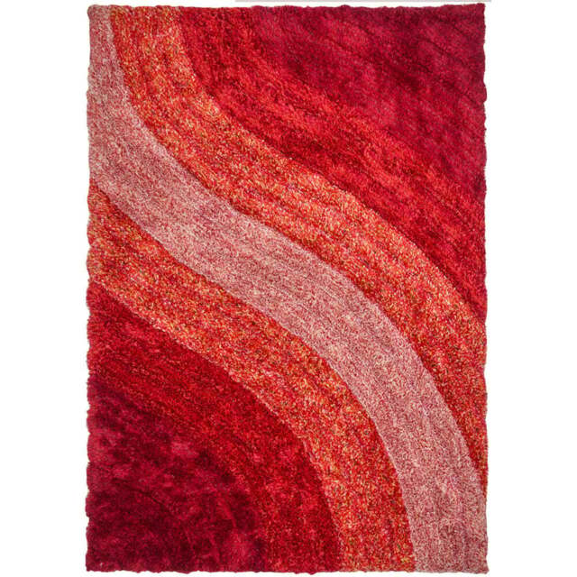 DS Living Lena Red Ultra Plush Rug 160 x 230cm - Wilko - image 1
