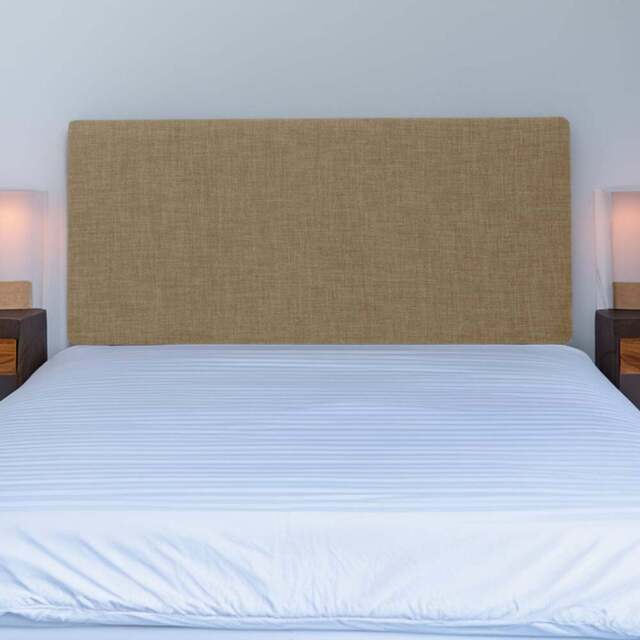 Bedmaster Valencia King Size Cream Linen Plain Headboard - Wilko - image 1