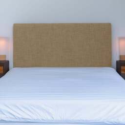 Bedmaster Valencia King Size Cream Linen Plain Headboard - Wilko