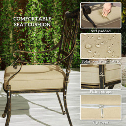Outsunny 8 Seater Garden Dining Set with Parasol Hole Bronze - Blonde - Wilko - thumbnail 6