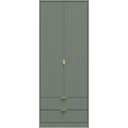 Crowndale 2 Door 2 Drawer Reed Green Wardrobe Ready Assembled - Size: 2 Door, 2 Drawer - Wilko - thumbnail 4